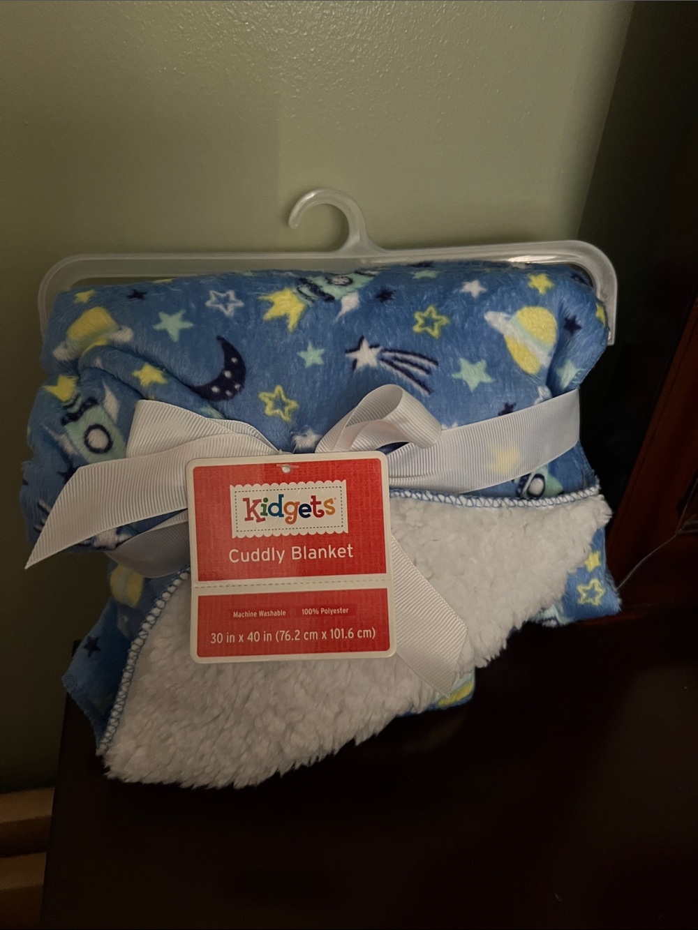 Kidgets Blue Space & Stars Cuddly Blanket
